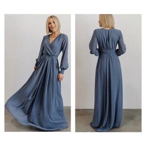 Baltic Born Lydia Maxi Dress in Dusty Blue